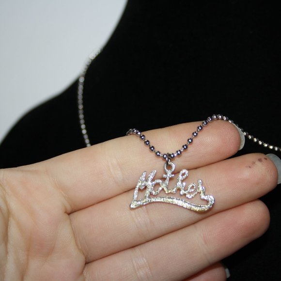 Silver Mother necklace 18" - Picture 2 of 4